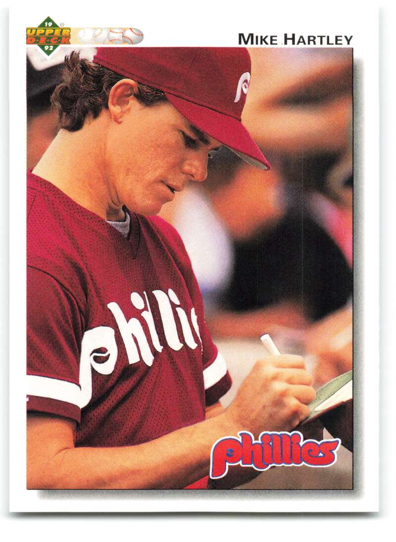 1992 Upper Deck #613 Mike Hartley Philadelphia Phillies Image 1