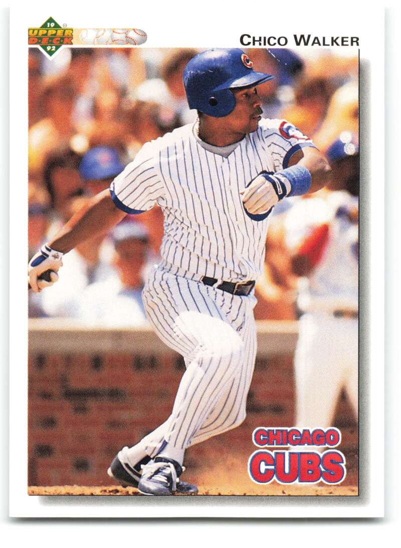 1992 Upper Deck #617 Chico Walker Chicago Cubs Image 1