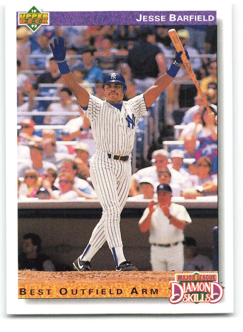 1992 Upper Deck #644 Jesse Barfield DS New York Yankees Image 1