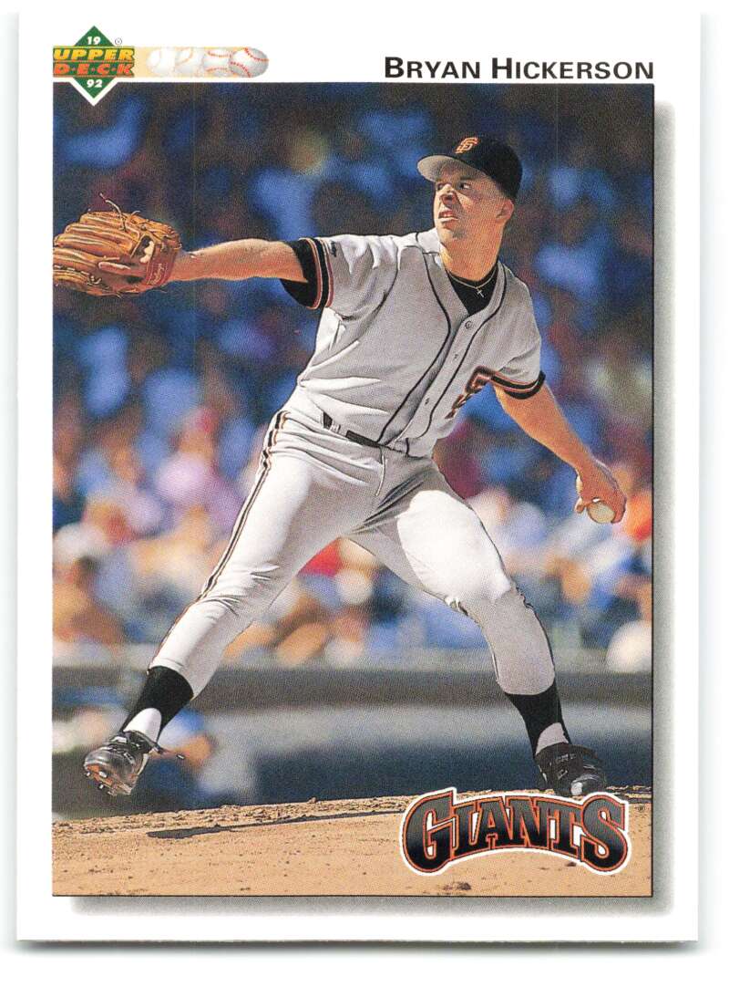 1992 Upper Deck #667 Bryan Hickerson RC Rookie Giants Image 1