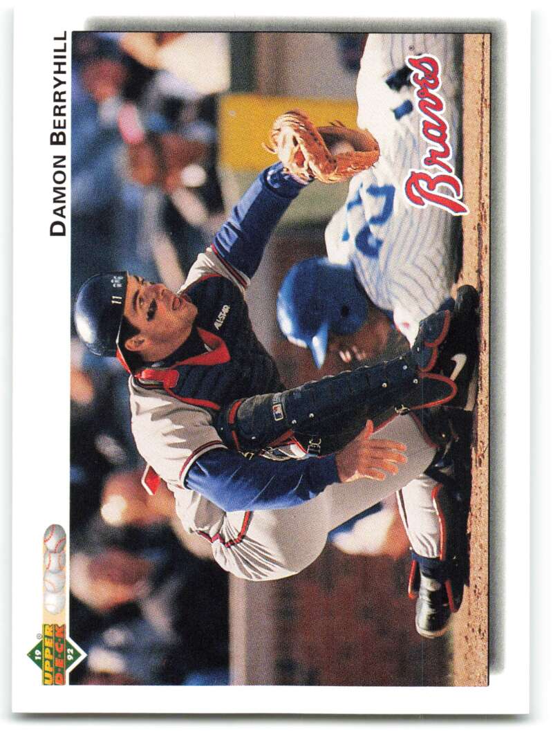 1992 Upper Deck #706 Damon Berryhill Atlanta Braves Image 1