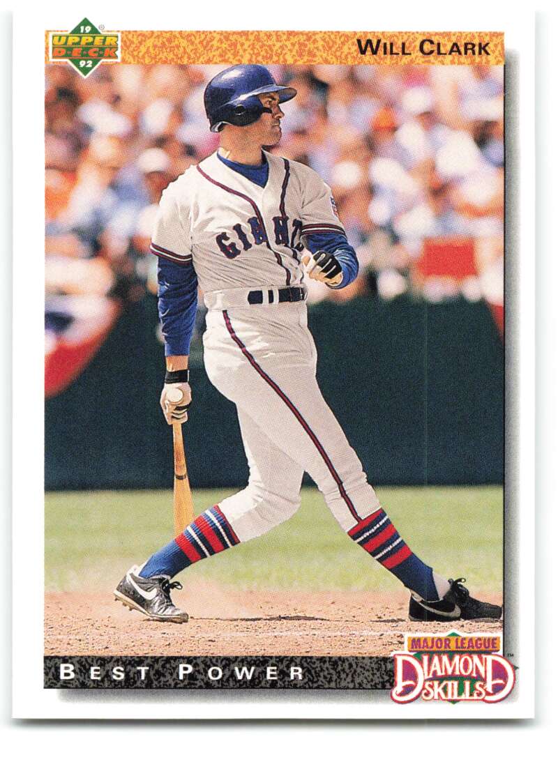 1992 Upper Deck #718 Will Clark DS San Francisco Giants Image 1