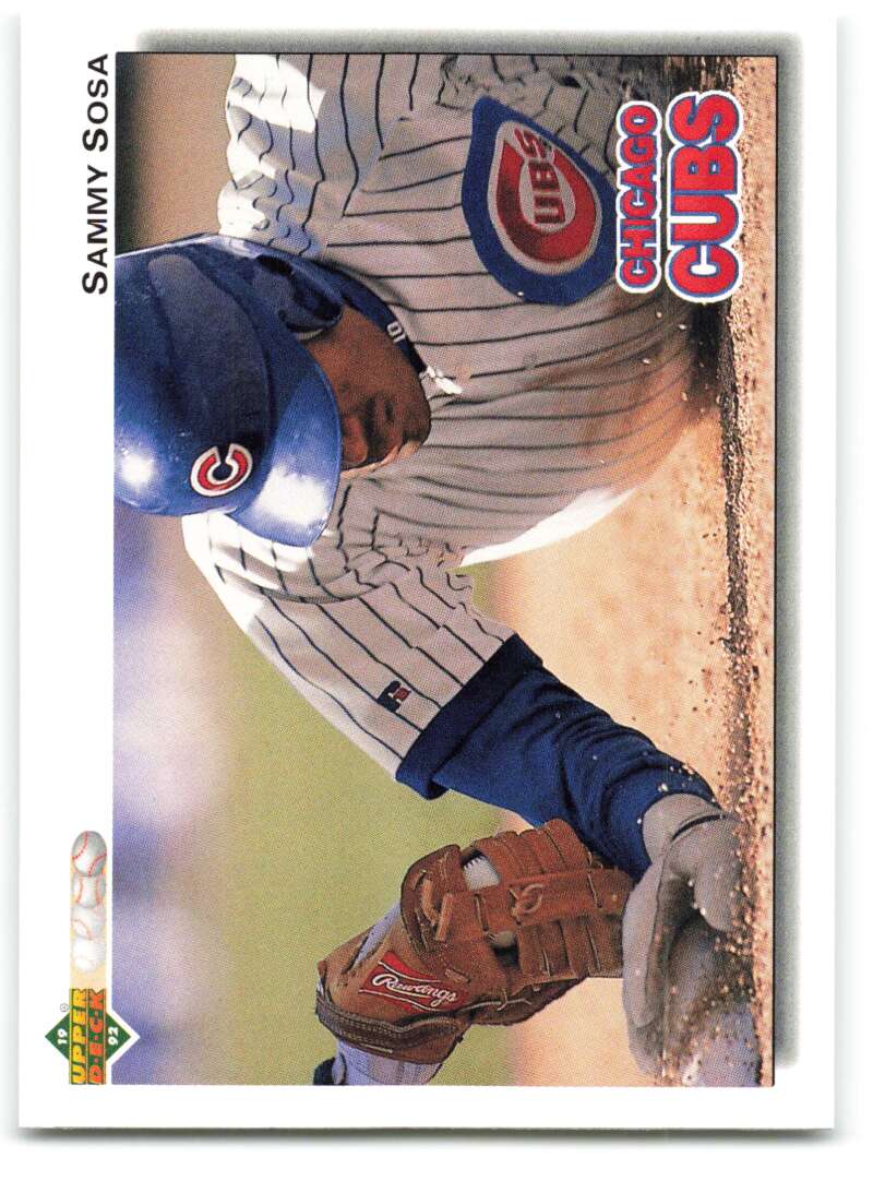 1992 Upper Deck #723 Sammy Sosa Chicago Cubs Image 1