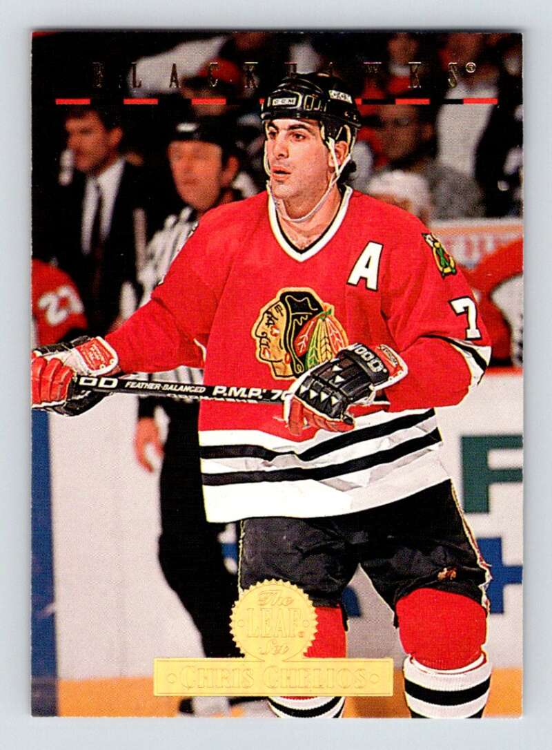 1994-95 Leaf #7 Chris Chelios Chicago Blackhawks Image 1