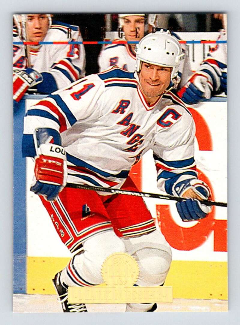 Mark Messier New York Rangers Mitchell & Ness 1993/94 Captain Patch Blue  Line Player Jersey - White
