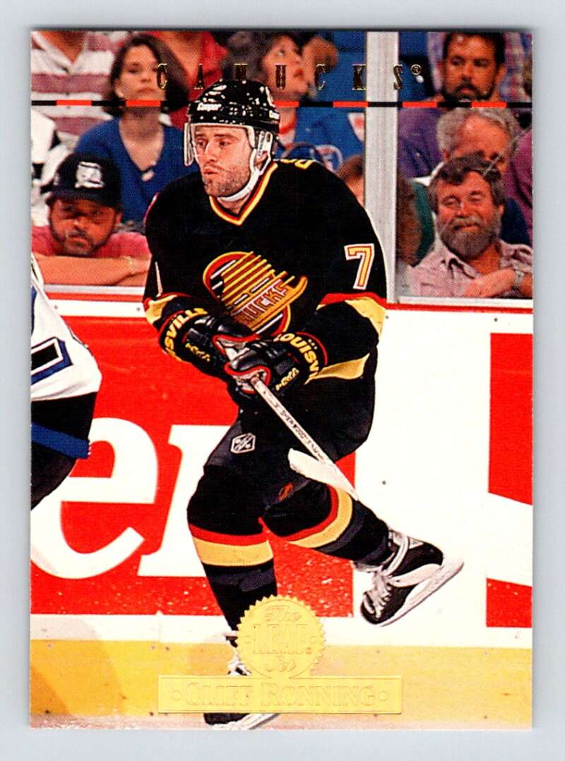 1994-95 Leaf #66 Cliff Ronning Vancouver Canucks Image 1