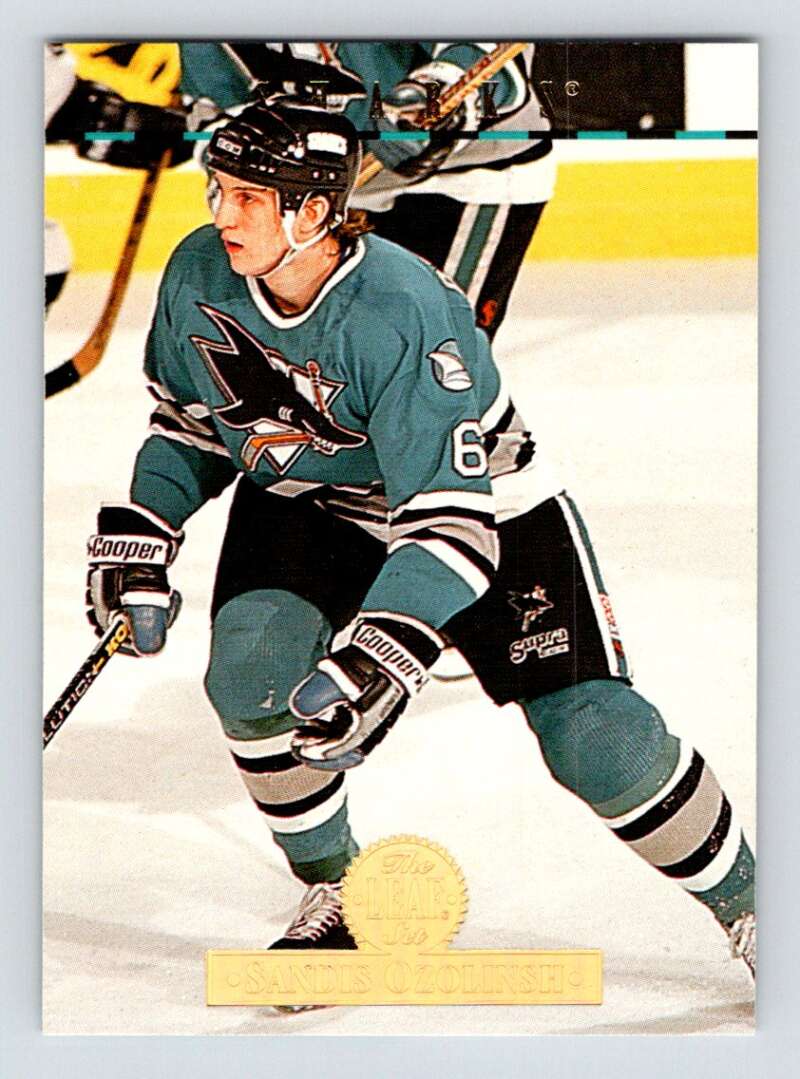 1994-95 Leaf #169 Sandis Ozolinsh San Jose Sharks Image 1