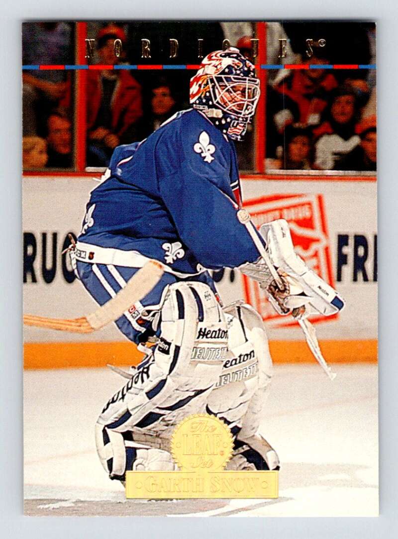 1994-95 Leaf #180 Garth Snow Quebec Nordiques Image 1