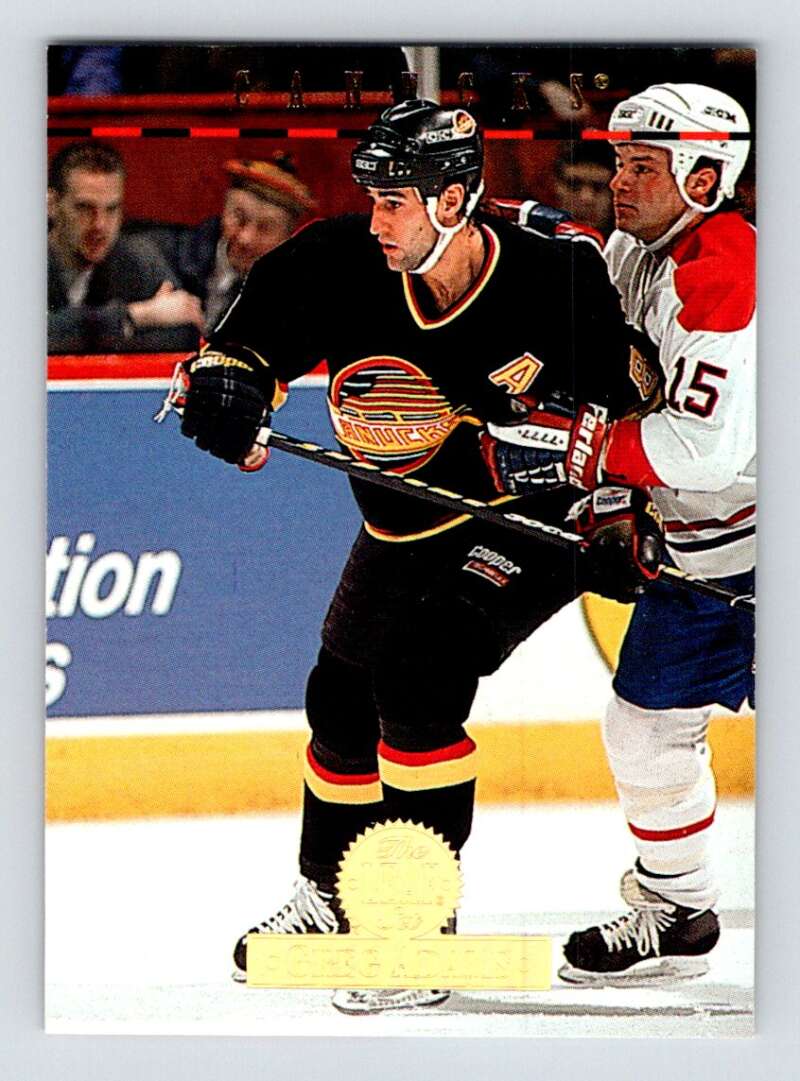 1994-95 Leaf #222 Greg Adams Vancouver Canucks Image 1