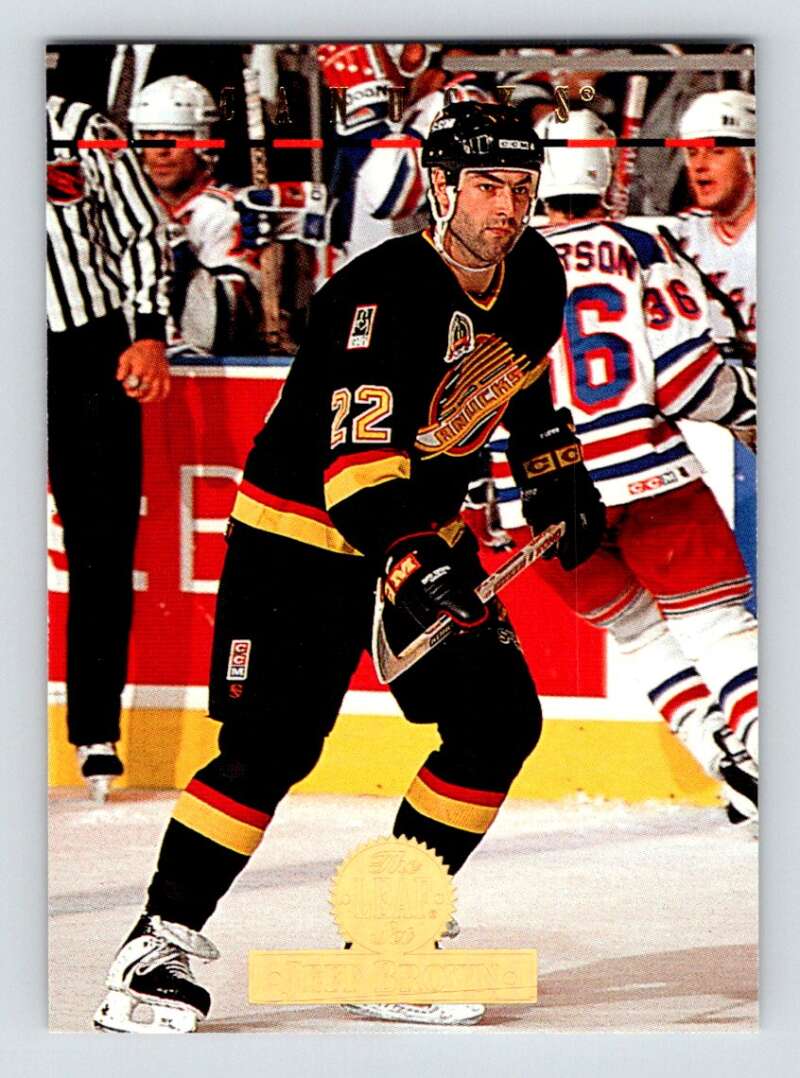 1994-95 Leaf #247 Jeff Brown Vancouver Canucks Image 1