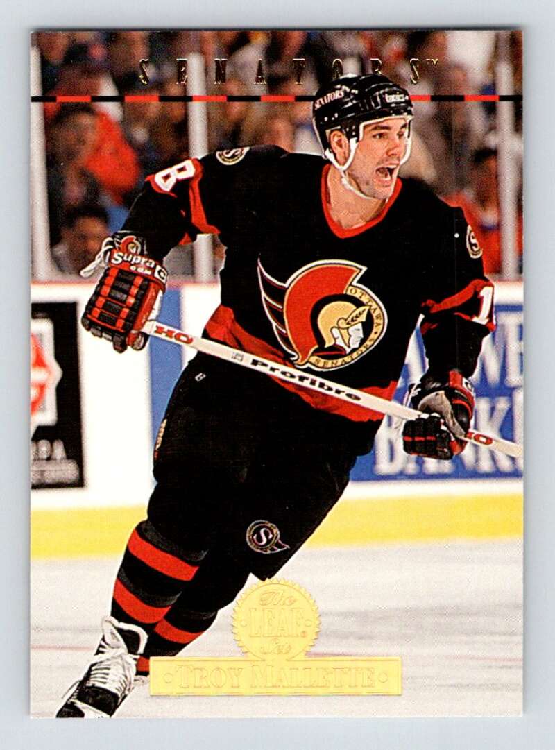 1994-95 Leaf #358 Troy Mallette Ottawa Senators Image 1