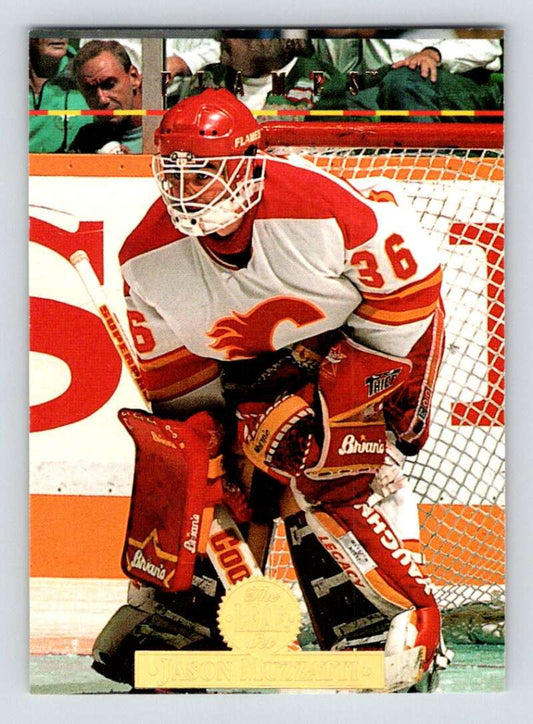 1994-95 Leaf #470 Jason Muzzatti  Calgary Flames  Image 1
