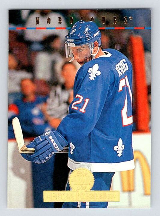 1994-95 Leaf #475 Peter Forsberg  Quebec Nordiques  Image 1