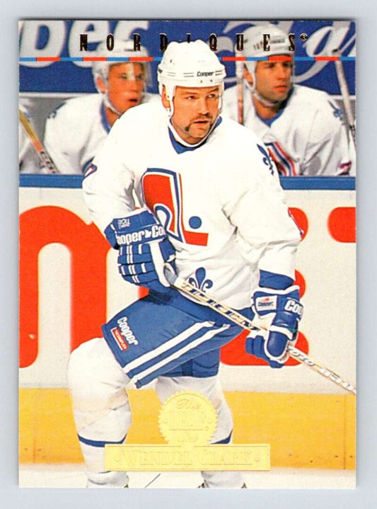 1994-95 Leaf #542 Wendel Clark  Quebec Nordiques  Image 1