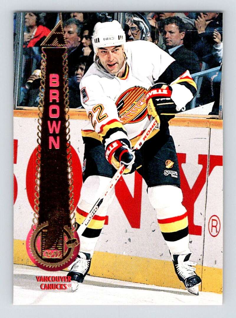 1994-95 Pinnacle #34 Jeff Brown Vancouver Canucks Image 1