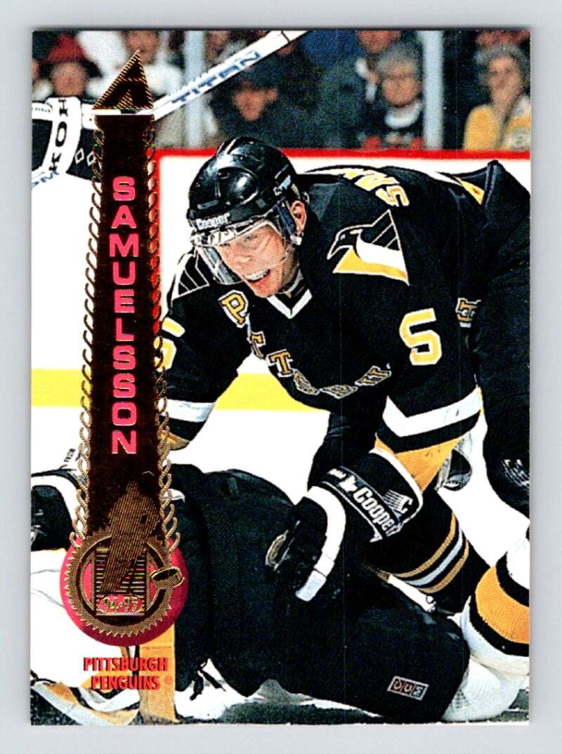 1994-95 Pinnacle #46 Ulf Samuelsson Pittsburgh Penguins Image 1