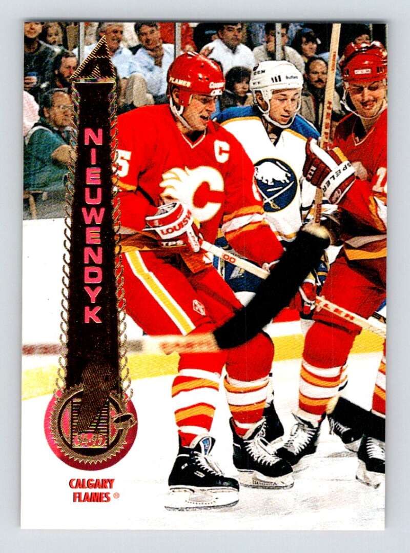 1994-95 Pinnacle #90 Joe Nieuwendyk Calgary Flames Image 1