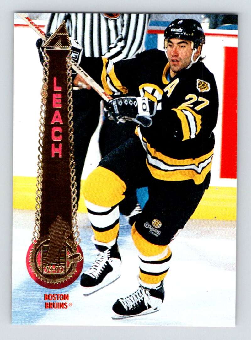 1994-95 Pinnacle #298 Steve Leach Boston Bruins Image 1