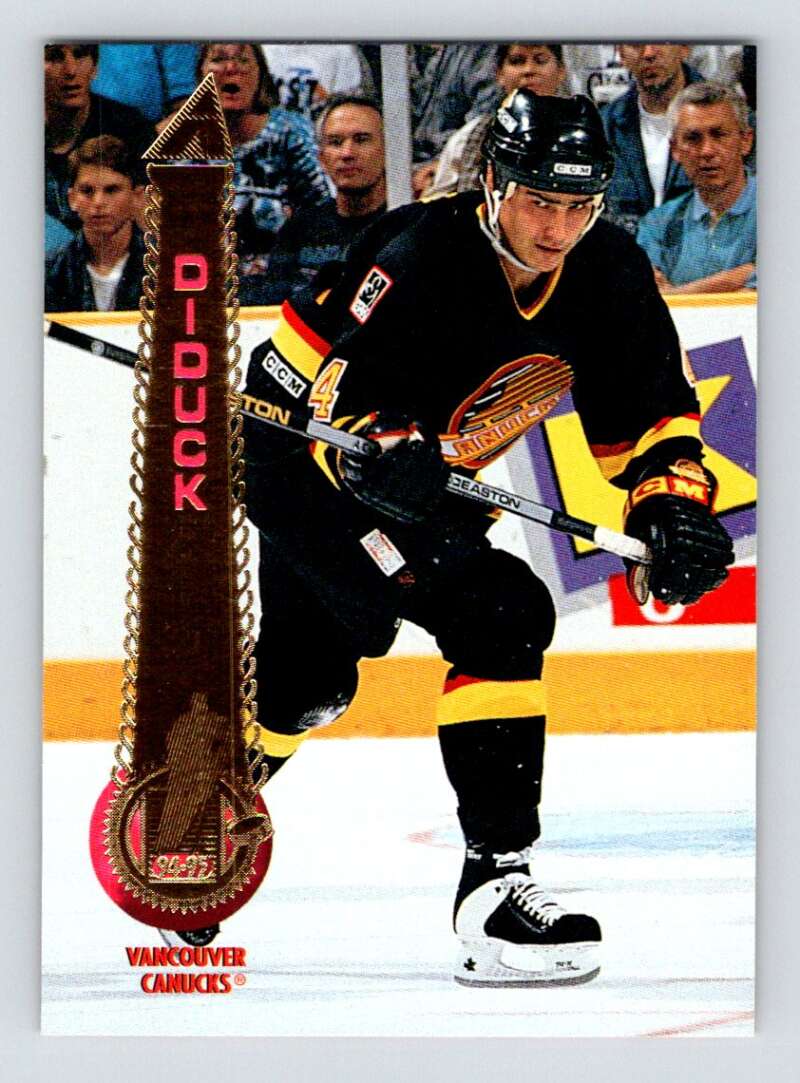 1994-95 Pinnacle #359 Gerald Diduck Vancouver Canucks Image 1