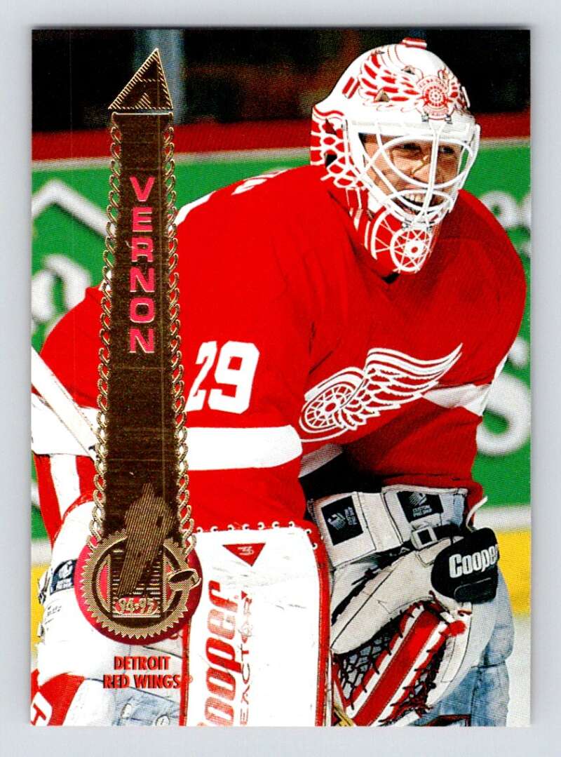 1994-95 Pinnacle #377 Mike Vernon Detroit Red Wings Image 1