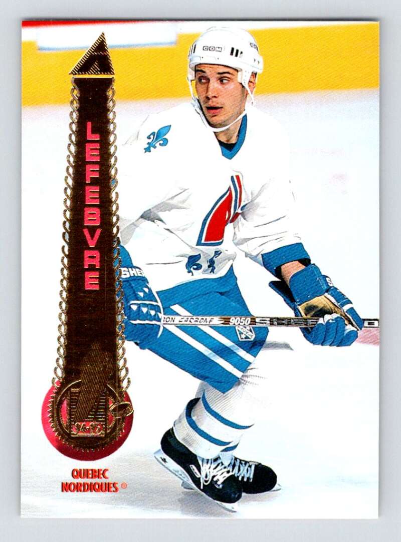 1994-95 Pinnacle #379 Sylvain Lefebvre Quebec Nordiques Image 1