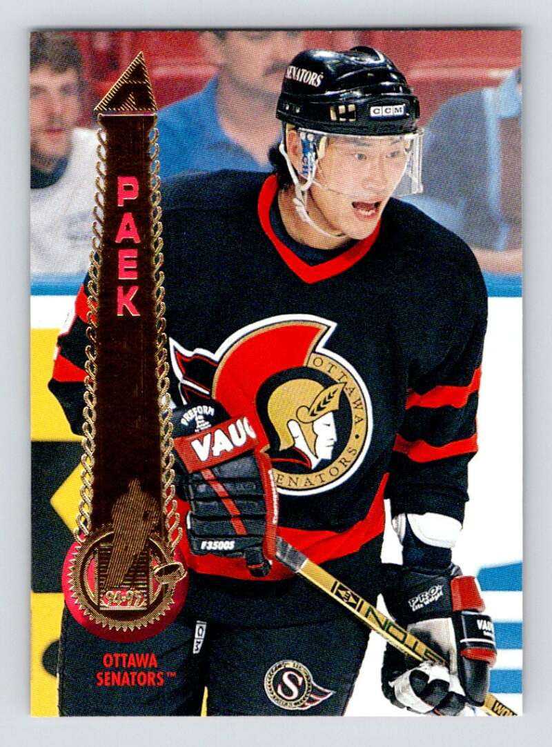 1994-95 Pinnacle #389 Jim Paek Ottawa Senators Image 1