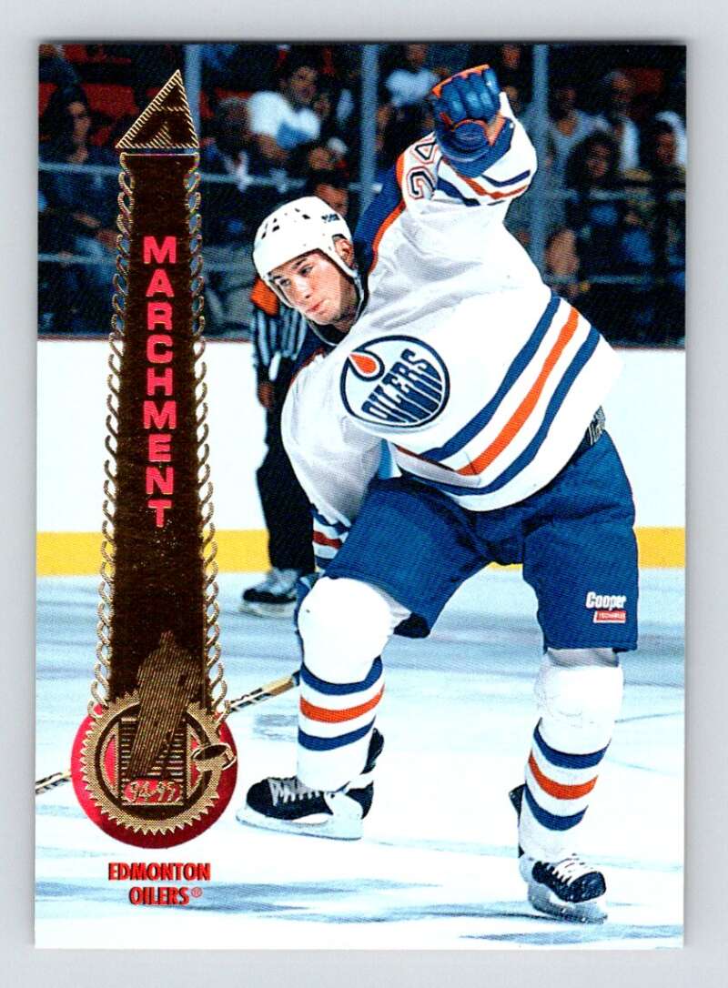 1994-95 Pinnacle #407 Bryan Marchment Edmonton Oilers Image 1