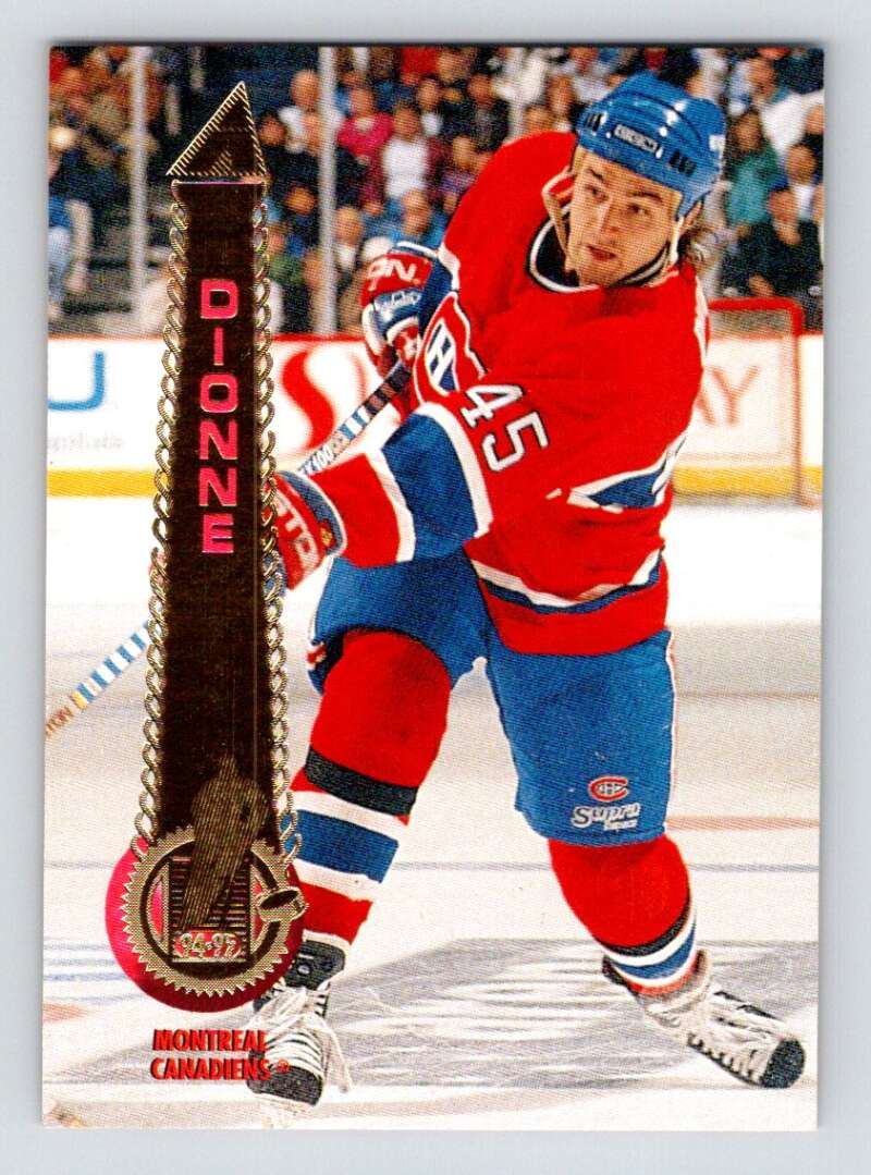 1994-95 Pinnacle #422 Gilbert Dionne Montreal Canadiens Image 1