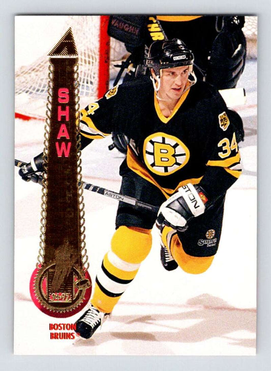 1994-95 Pinnacle #435 David Shaw  Boston Bruins  Image 1