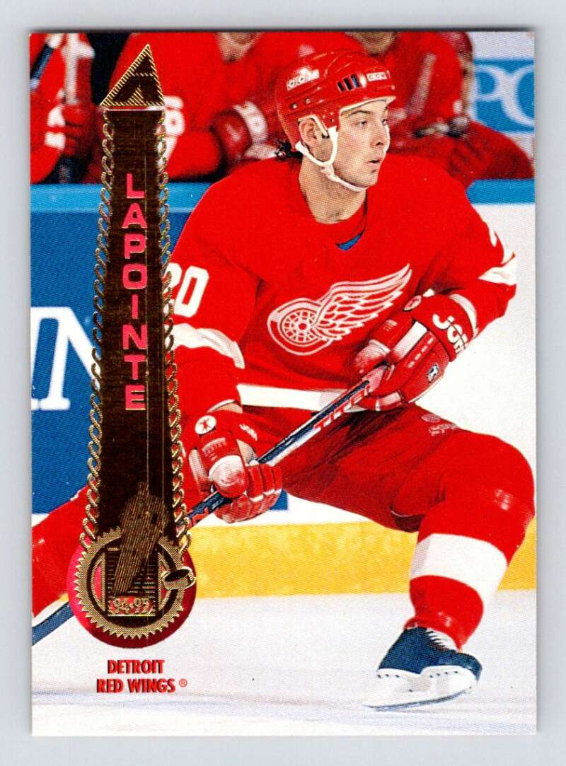 1994-95 Pinnacle #449 Martin LaPointe Detroit Red Wings Image 1