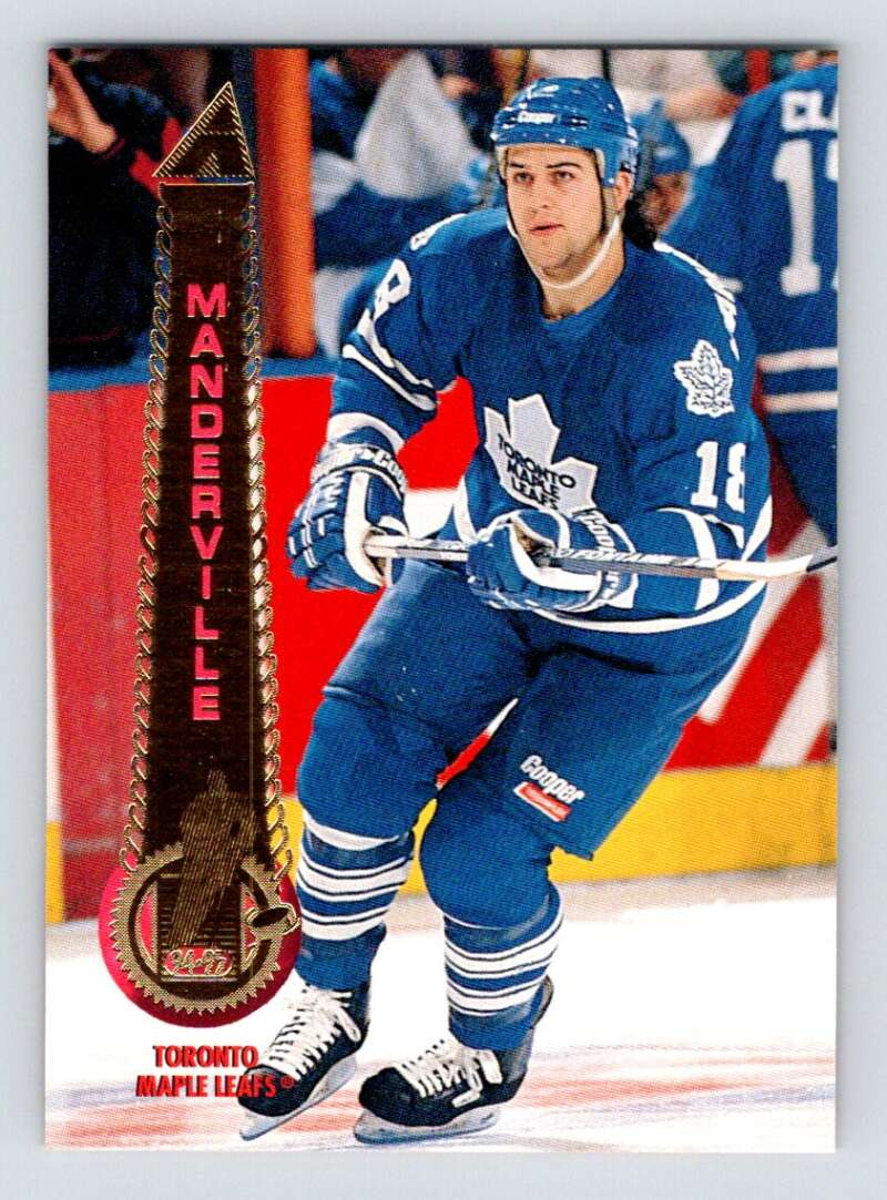 1994-95 Pinnacle #454 Kent Manderville Toronto Maple Leafs Image 1