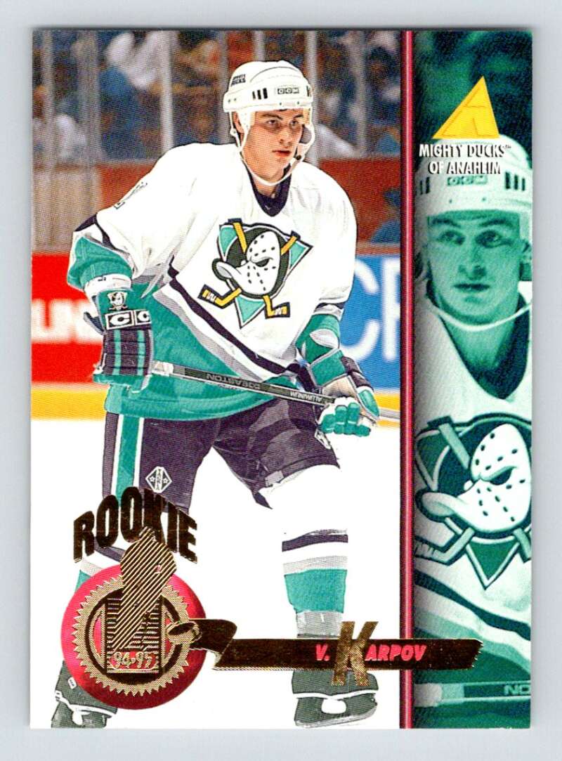 1994-95 Pinnacle #486 Valeri Karpov RC Rookie Anaheim Ducks Image 1