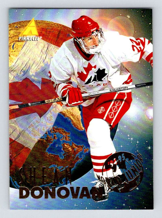 1994-95 Pinnacle #539 Shean Donovan  RC Rookie San Jose Sharks  Image 1