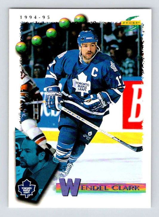 1994-95 Score Hockey #3 Wendel Clark  Toronto Maple Leafs  V90668 Image 1