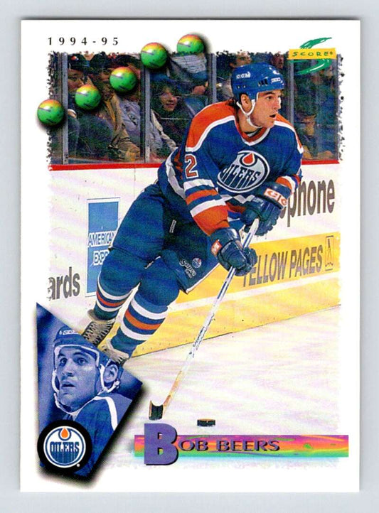 1994-95 Score Hockey #7 Bob Beers  Edmonton Oilers  V90672 Image 1
