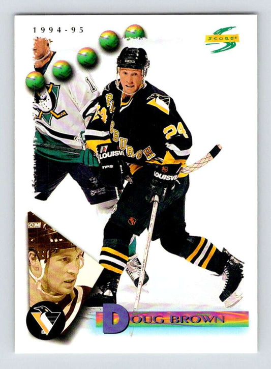 1994-95 Score Hockey #15 Doug Brown  Pittsburgh Penguins  V90680 Image 1