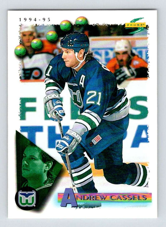 1994-95 Score Hockey #34 Andrew Cassels  Hartford Whalers  V90699 Image 1