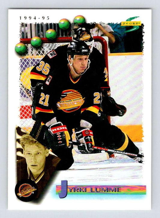 1994-95 Score Hockey #35 Jyrki Lumme  Vancouver Canucks  V90700 Image 1