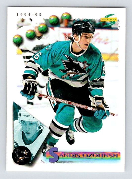 1994-95 Score Hockey #36 Sandis Ozolinsh  San Jose Sharks  V90701 Image 1