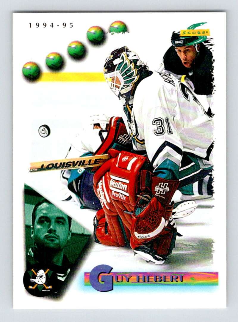 1994-95 Score Hockey #42 Guy Hebert Anaheim Ducks V90707 Image 1