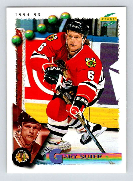 1994-95 Score Hockey #44 Gary Suter  Chicago Blackhawks  V90709 Image 1