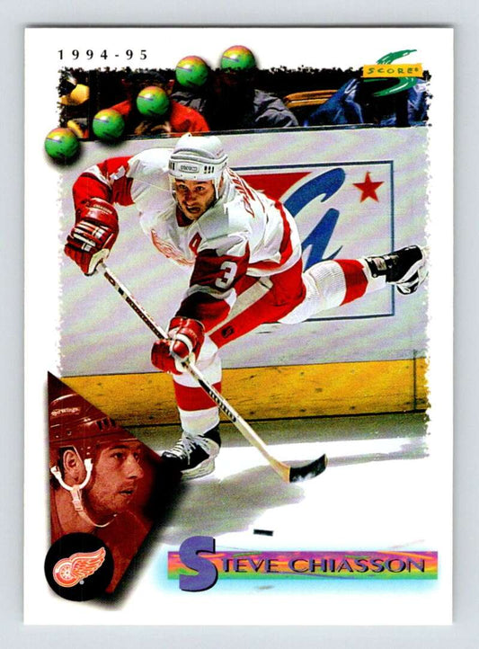 1994-95 Score Hockey #45 Steve Chiasson  Detroit Red Wings  V90710 Image 1