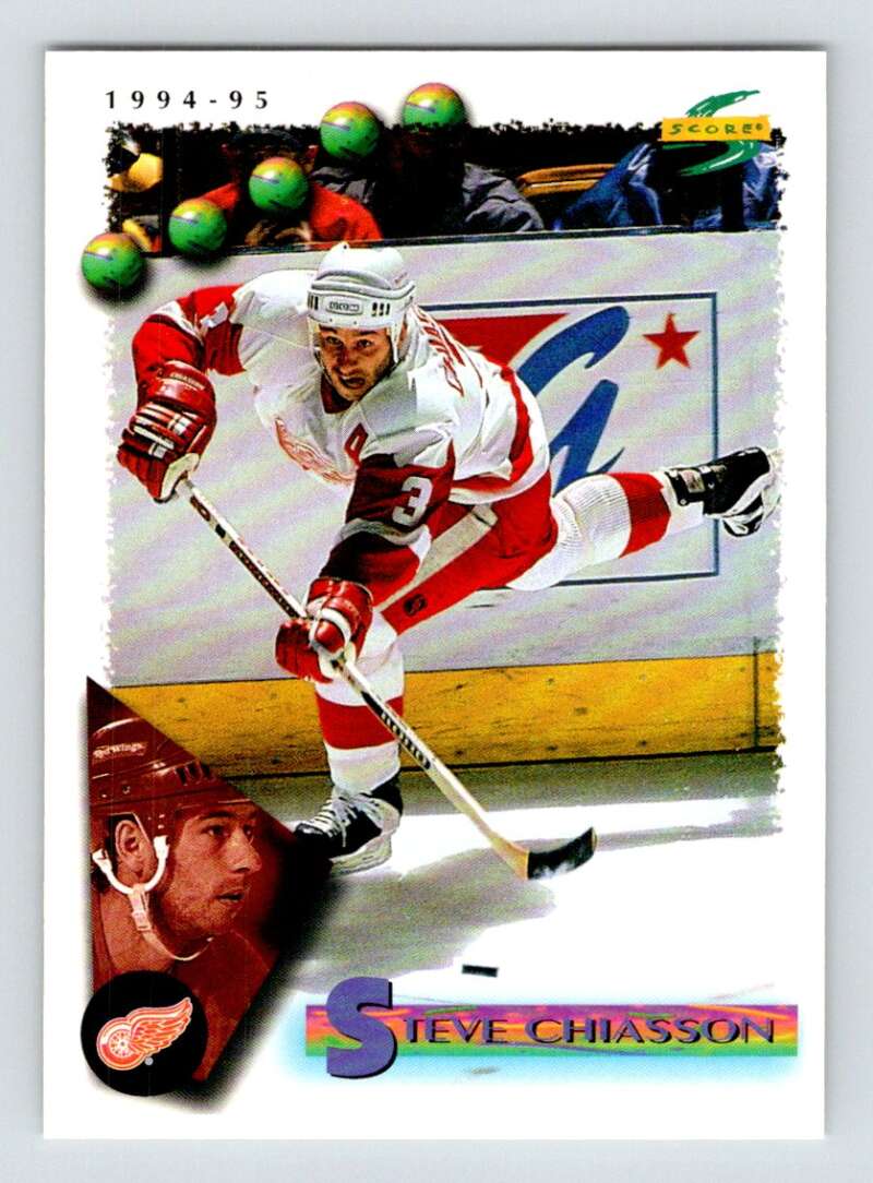 1994-95 Score Hockey #45 Steve Chiasson Detroit Red Wings V90710 Image 1