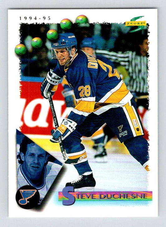 1994-95 Score Hockey #52 Steve Duchesne  St. Louis Blues  V90717 Image 1