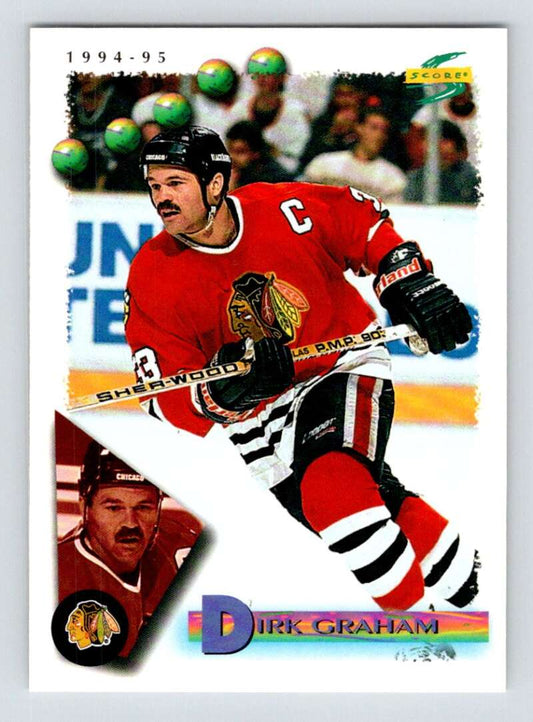 1994-95 Score Hockey #56 Dirk Graham  Chicago Blackhawks  V90721 Image 1