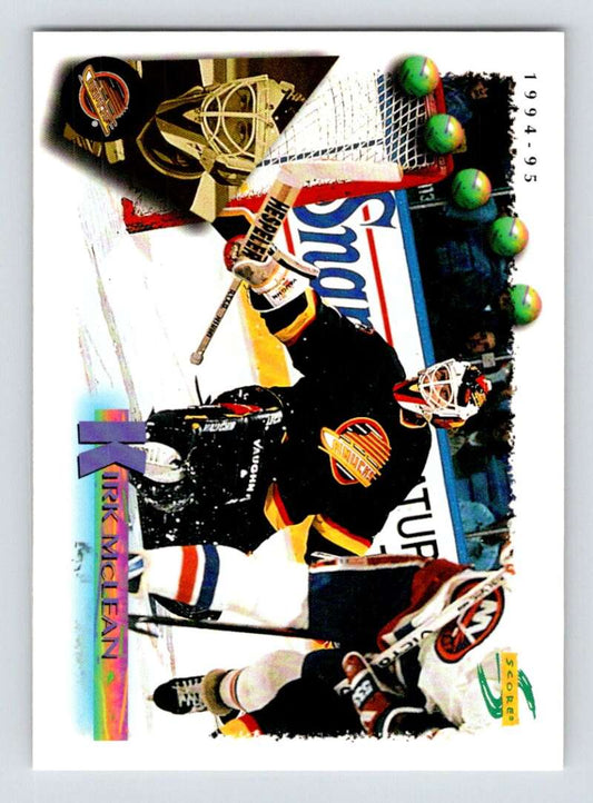 1994-95 Score Hockey #60 Kirk McLean  Vancouver Canucks  V90725 Image 1