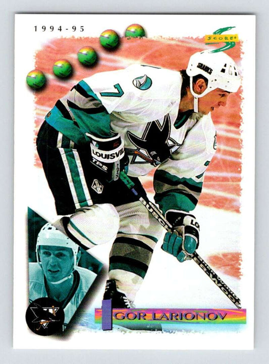 1994-95 Score Hockey #61 Igor Larionov  San Jose Sharks  V90726 Image 1