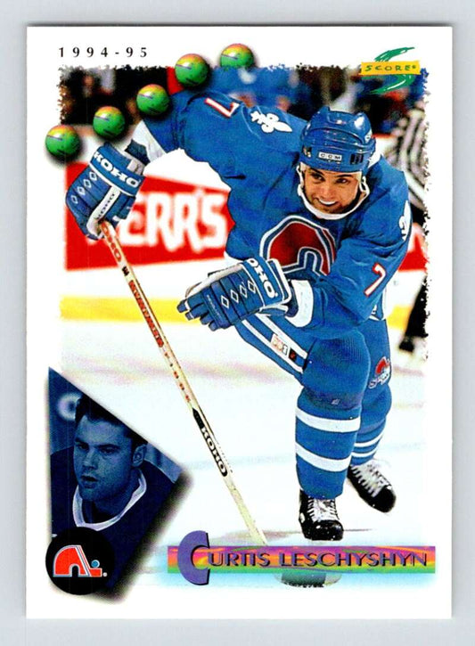 1994-95 Score Hockey #64 Curtis Leschyshyn  Quebec Nordiques  V90729 Image 1