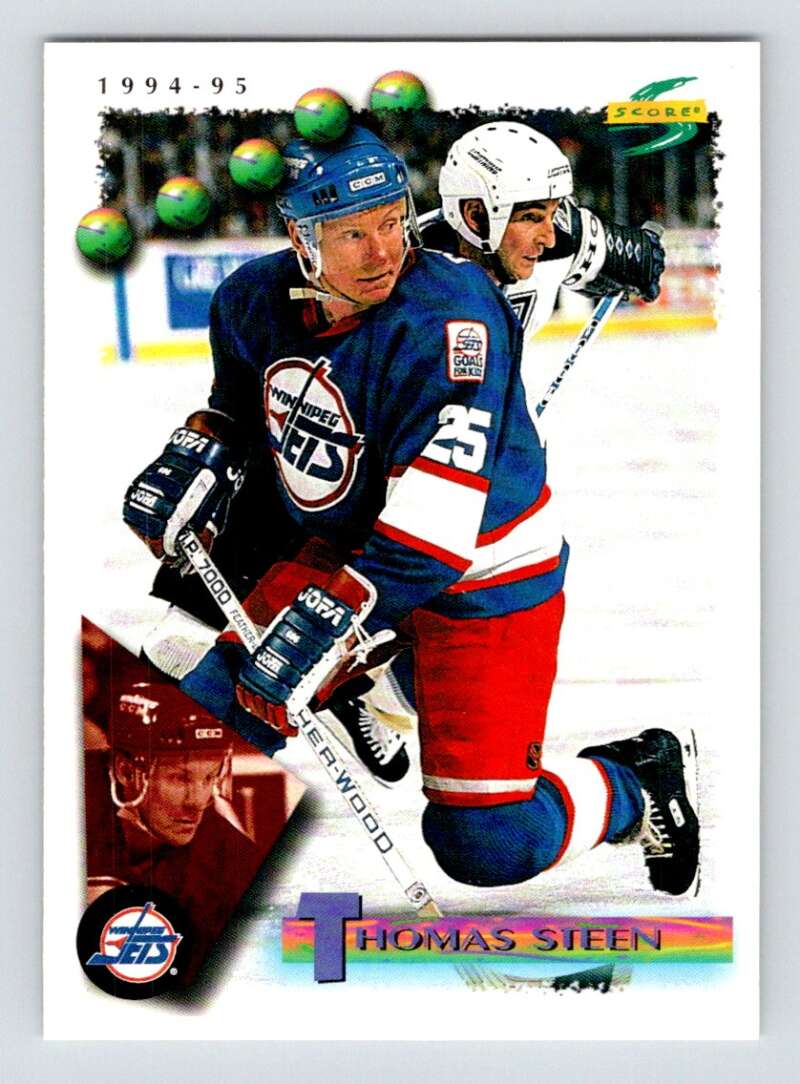 1994-95 Score Hockey #65 Thomas Steen Winnipeg Jets V90730 Image 1