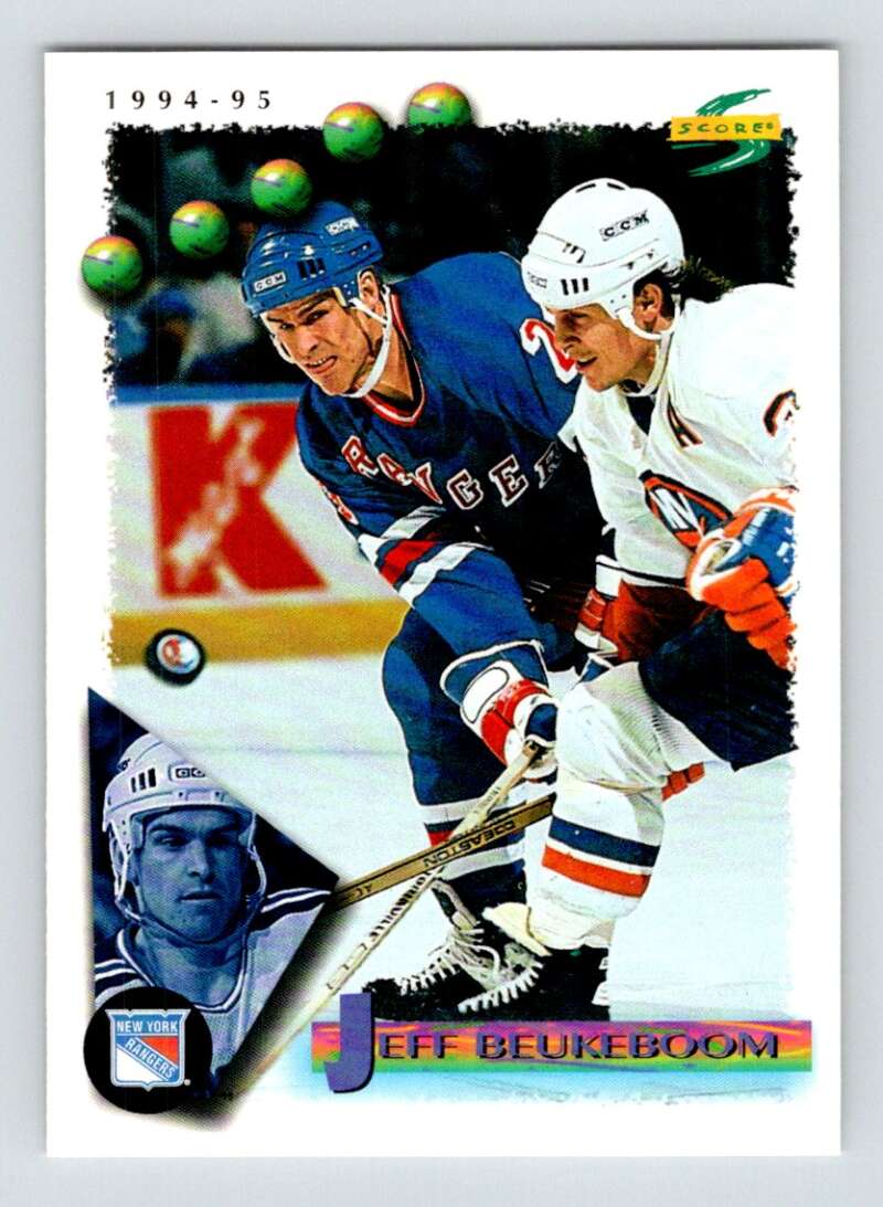 1994-95 Score Hockey #66 Jeff Beukeboom New York Rangers V90731 Image 1